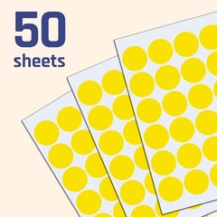 1200 Pack, 1″ Round Dot Stickers Circle Labels – Yellow