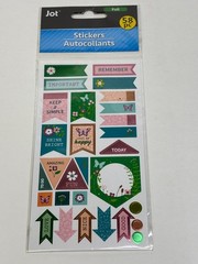 Jot Foil Stickers 58 Pc Floral & Phrase Accent Pack