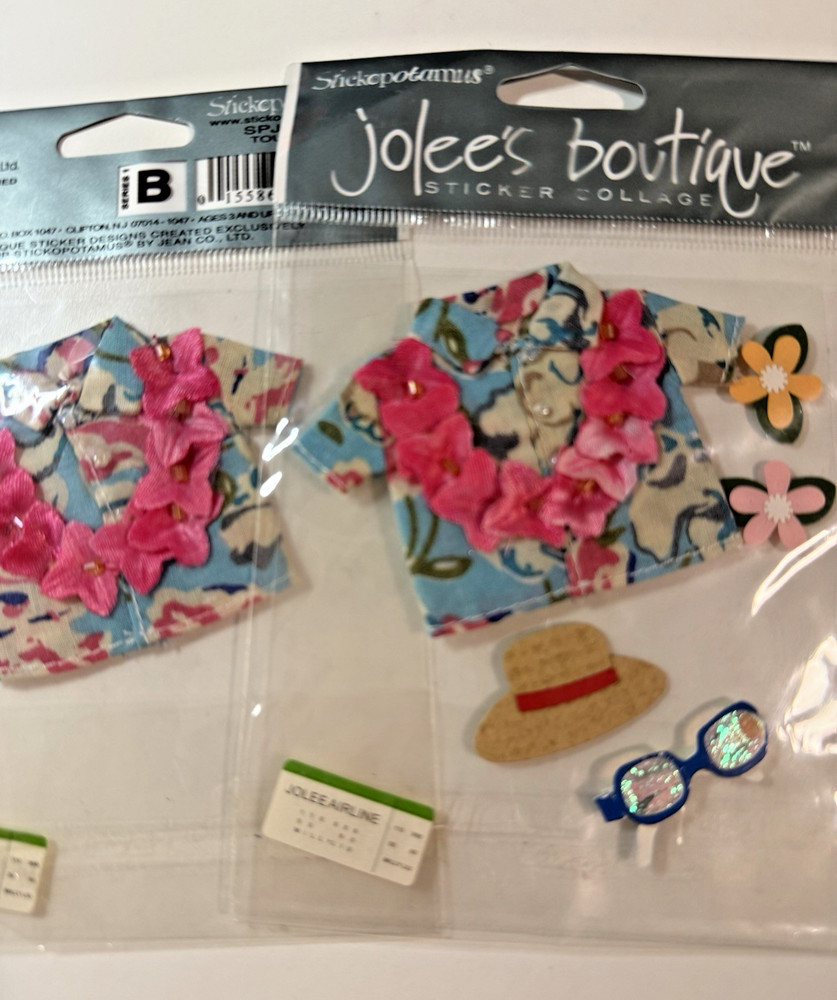 Jolee’s Tourist Tropical Beach Vacation Travel Scrapbooking Stickers