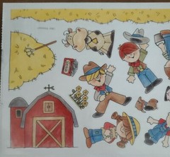 Provo Craft Scrapbooking Stickers by Cara Bradshaw, BARNYARD, large sheet