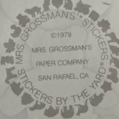 Vintage 1979 MRS GROSSMAN’S Stickers Sheet 6 BEARS