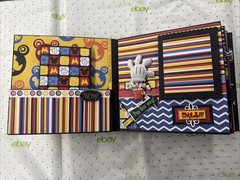 handmade Disney Mickey Mouse-themed scrapbook or mini album (Size 8x8x3.5”)