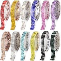 1yd Self-Adhesive Crystal Rhinestone Diamond Ribbon Trim Tape Diamante Sticker