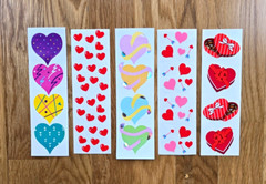 MRS GROSSMANs RARE HEART Stickers VINTAGE & RETIRED Valentine’s CINNAMON Pastels