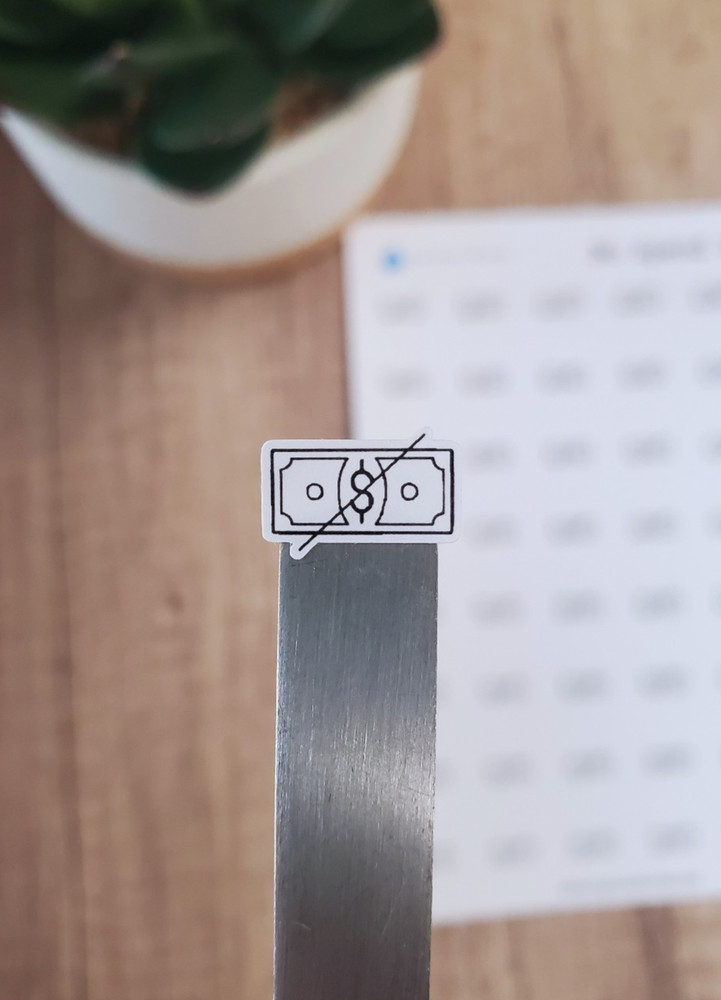 No Spend Icon Stickers for Planners, Calendars and Agendas | Finance Stickers