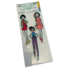 Watercolor Girls Girly Adhesive Embroidered Patches 3pcs Planners, Scrapbooking