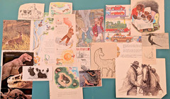 LOT 100 pc Vtg Animals Birds Book Plates Ephemera Pack Junk Journal Scrapbooking