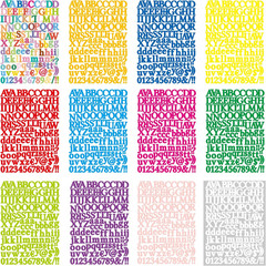 10 Sheets 1320 Alphabet Stickers Letter Sticker Vinyl Self-Adhesive Number Vinyl