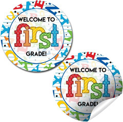 Colorful Alphabet Welcome Back Stickers for Preschool – 40 Pack