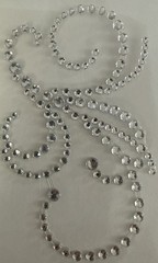 CLEAR/SILVER SWIRL Dimensional Rhinestone Stickers (1pc)Recollections•Curly•