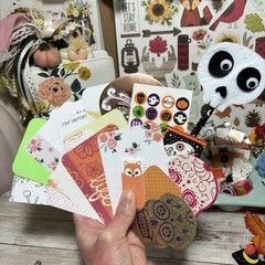 Junk Journal Kit Halloween & Fall Themed Planner Decor Supplies Scrapbook Lot