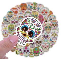 Sugar Skull Stickers Dia De Los Muertos Decals Horror Dead Mexico Pack Lot 50 pc