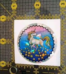 Vintage Stickers Rainbow Unicorn Prism Sticker RARE