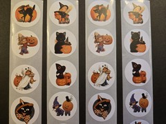 20 CUTE VINTAGE STYLE HALLOWEEN STICKERS/SMALL RETRO STYLE FALL AUTUMN STICKERS