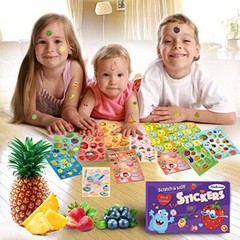 HORIECHALY Scratch and Sniff Stickers, 48 Sheets Smelly Food Theme Stickers