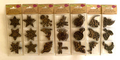 7 Packs Crafters Square Laser Cut Kraft Icons Assorted 6pcs Each Packet New