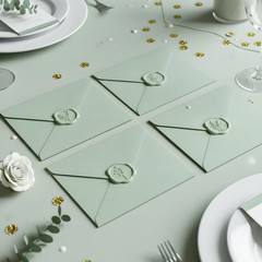 60Pcs Wax Seal Stickers, Wedding Invitation Envelope Seal Stickers Adhesive B…