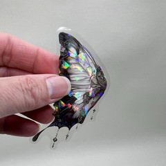Holographic Dark Angel Butterfly Wing Stickers Scrapbook Journal Collage