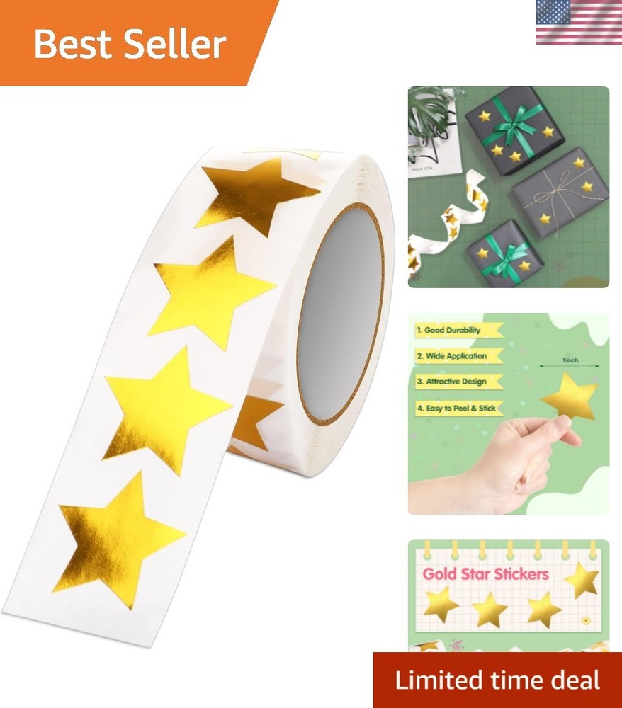 Gold Star Stickers,1 Inch Gold Star Stickers for Kids Reward Self Adhesive Me…