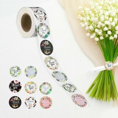 2 Roll / 1000 pcs 1″ Assorted Floral Thank You Stickers Round Sealing Labels US