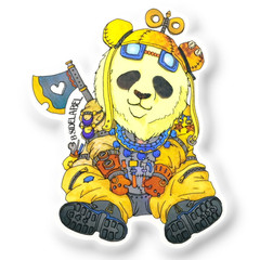 Steampunk Panda ✦ B-Side Label Sticker