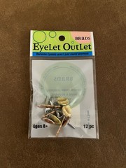Eyelet Outlet Shape Brads 12/Pkg Sea Shells Brads Summer Beach