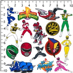 POWER RANGERS MIGHTY MORPHIN VARIETY DIE CUT VINYL 50 CT STICKER PACK