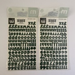 2 Making Memories 7/16” Chunky Forest Green Creative Letters Alphabet Stickers