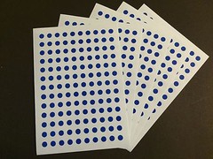 2400pcs X 8mm 5 Color Round Circle Spot Dot Marker Adhesive Stickers Japan