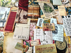 #799 – 20 small pcs – VINTAGE BUTTERFLY FLORAL SCRAPBOOK JUNK JOURNAL KIT / LOT