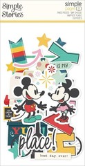 SS Page Pieces DieCuts Say Cheese Happiest Place Disney Mickey Ice Cream Cart