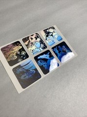 Hologram Vintage Outer Space Stickers Sheet 3D Astronaut Shuttle Alien Ship