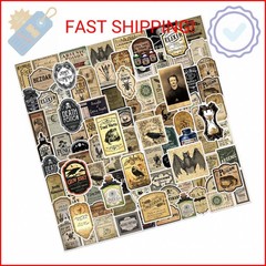 JUNEBRUSHS 324 Pcs Potion Labels Scrapbook Stickers Vintage Gothic