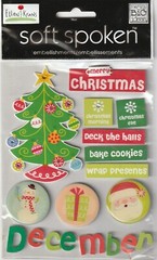 RARE! Soft Spoken by Ellen Kranz 3D DECEMBER X-mas Theme 95834 Fast FREE Ship!
