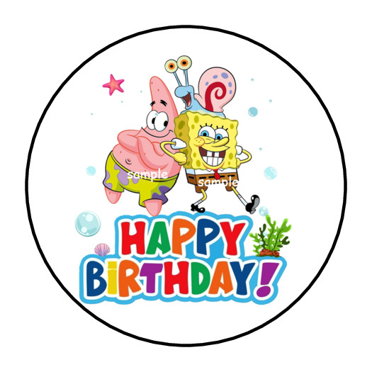 HAPPY BIRTHDAY STICKERS ENVELOPE SEALS LABELS FAVORS TAGS 1.5″ ROUND CUSTOM