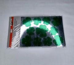 Vintage Paper Art Shamrock Stickers 22 Shiny Foil Sticker St. Patrick’s Day