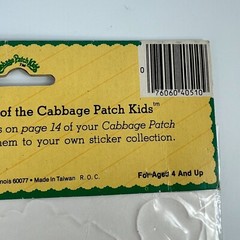 Vintage Cabbage Patch Kids Stick-Ons Puffy Stickers 1983 Diamond Toymakers NEW