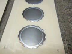Fossler Seals Silver Circles For Gift Wrap Tags Place Cards Envelopes 2 Pks. New