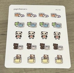NEW PaperKumaCo Candle Critters 🕯️Sticker Sheet Paper Kuma Co PKC Stickers
