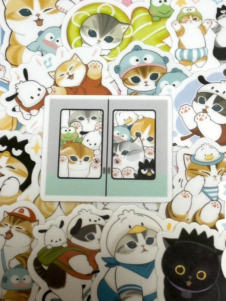 Mofusand, #1, 40 pcs, stickers, SANRIO collaboration, Japanese Character, Cat