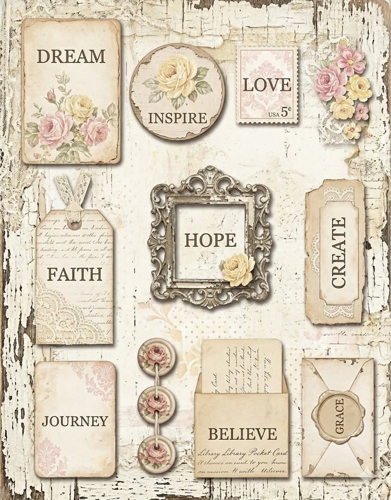 Shabby Chic Embellishments Junk Journal Scrapbook USA PICK A Set