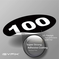 Black Consecutive Number Stickers – 1 to 100, 2-inch, 1 Set – Vinyl Self Adhe…