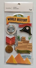 World History School Themed Scrapbooking Stickers By Recollections