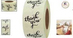 Heart-Shaped Clear Thank You Stickers | 1.5 Inch | 500 Labels on Roll