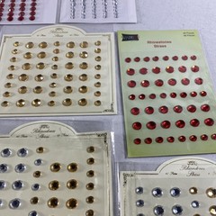 Lot of 13 Stickers Dots & Gemstones Multi Color Crafts Cardmaking Scrapbook