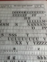 5 Letraset INSTANT LETTERING Transfer Letters 36pt Tiffany Medium NICE 2