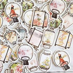45PCS Lantern Stickers – Asian Chinese Festival Scrapbooking Journal Stickers