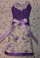 Lot of 3 Handmade Dresses For Junk Journals Scrapbooks Shadow Boxes Or Ornaments
