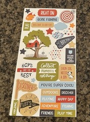 Echo Park ALL BOY Sticker Book 16 Pages Icons Letters Words Phrases