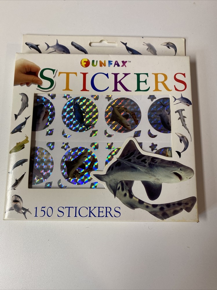 Funfax Under The Sea Stickers 150 Count Sharks Sea Life Holographic Stickers